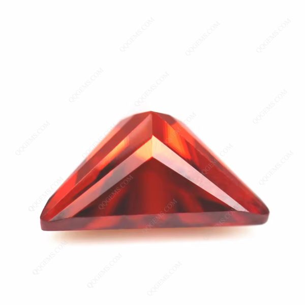 Garnet/dark Garnet Triangle Faceted Cut Cubic Zirconia Loose Gems Synthetic Triangle Shape CZ Stones  - Image 3