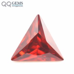 Garnet/dark Garnet Triangle Faceted Cut Cubic Zirconia Loose Gems Synthetic Triangle Shape CZ Stones 