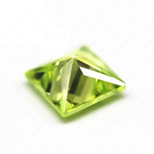 Apple Green/D-apple Green Cubic Zirconia Loose Gemstones Synthetic square CZ Stones - Image 2