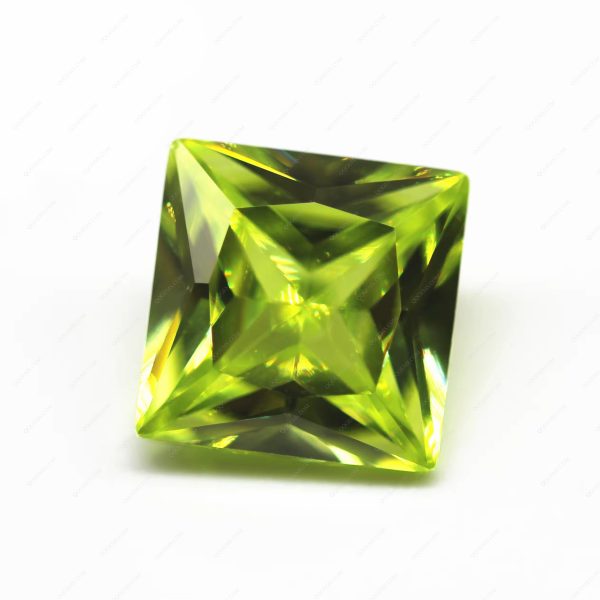Apple Green/D-apple Green Cubic Zirconia Loose Gemstones Synthetic square CZ Stones - Image 4