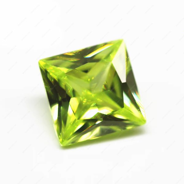 Apple Green/D-apple Green Cubic Zirconia Loose Gemstones Synthetic square CZ Stones - Image 5