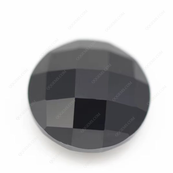 Black Cubic Zirconia Loose Gems Synthetic Single Grid Cut CZ Stones - Image 4