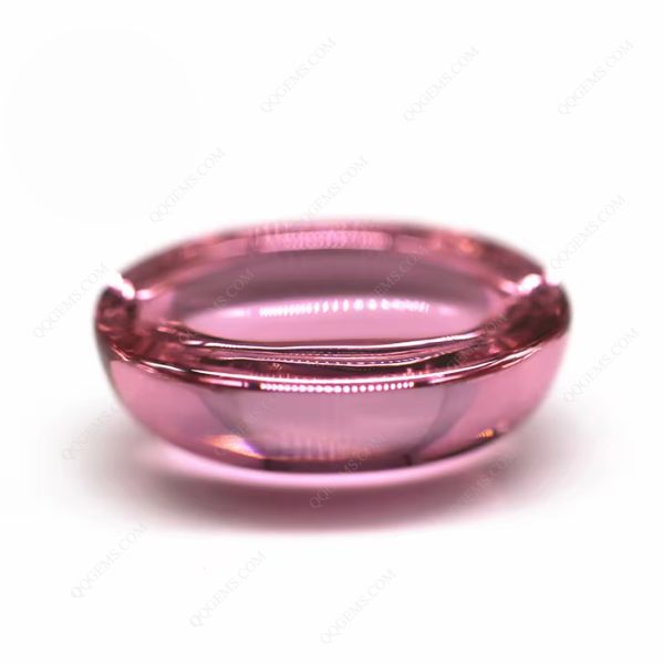 Cabochon Cut pink Cubic Zirconia Loose Gemstone Synthetic Oval Cabochon Cut CZ Stones - Image 2