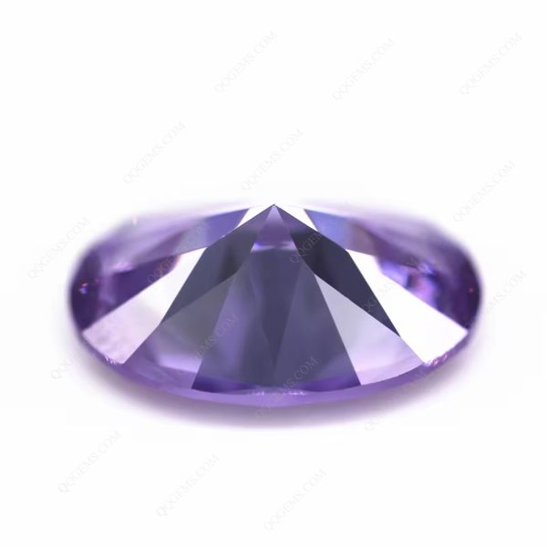 Lavender Cubic Zirconia Loose Gemstone Synthetic Oval Shape Machine Cut CZ Stones - Image 5