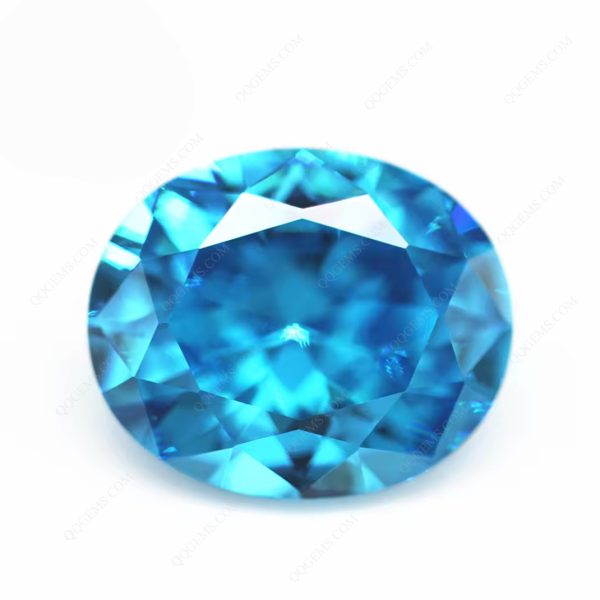 Aqua Blue/blue Topaz Cubic Zirconia Loose Gems Synthetic Oval Cut CZ Stones - Image 2