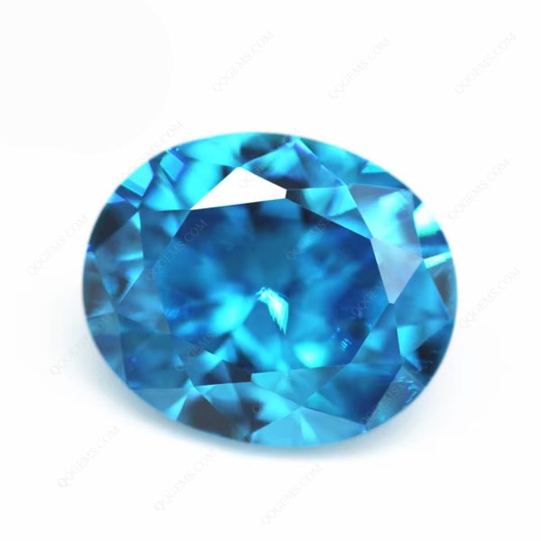 Aqua Blue/blue Topaz Cubic Zirconia Loose Gems Synthetic Oval Cut CZ Stones - Image 3