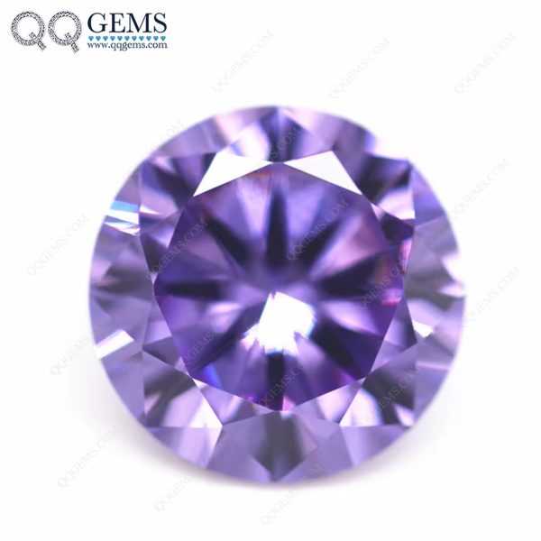 Lavender Cubic Zirconia Loose Gemstones Artificial Round Faceted Cut CZ Gemstones - Image 5