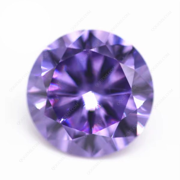 Lavender Cubic Zirconia Loose Gemstones Artificial Round Faceted Cut CZ Gemstones - Image 4