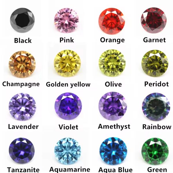 Apple Green/dark apple Green Cubic Zirconia Loose Gems Synthetic CZ Diamond Stones - Image 8