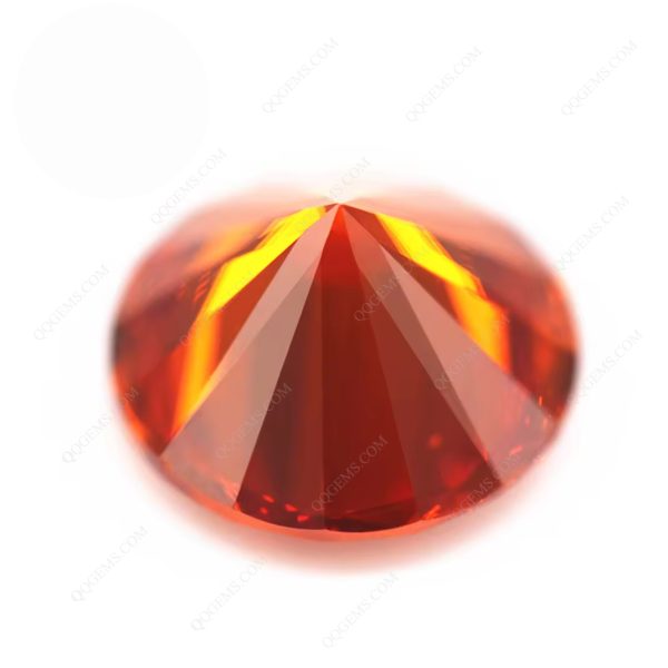 Brilliant Cut Orange/orange Red Cubic Zirconia Loose Gems Synthetic Round Star Cut CZ Stones - Image 2