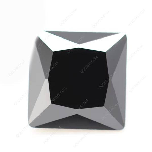 Black Color Princess Cut square Shape Cubic Zirconia Loose Gemstones - Image 5