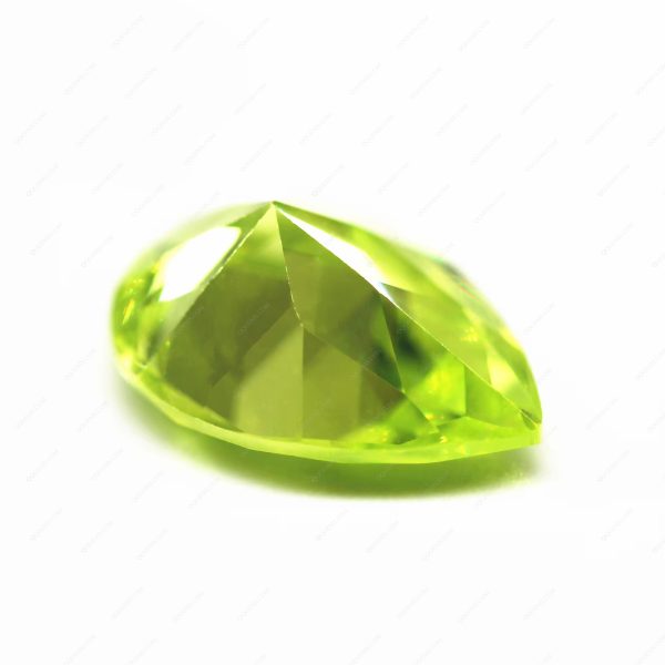 Apple Green/D-apple Green Cubic Zirconia Loose Gems Synthetic Diamond Cut Pear Shape CZ Stones - Image 3
