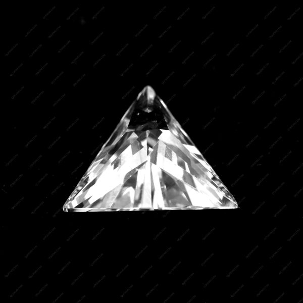 White Color Cubic Zirconia Loose Gemstones Synthetic Machine Cut Triangle Shape CZ Stones  - Image 2