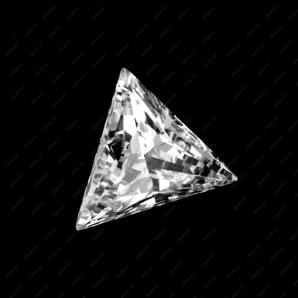 White Color Cubic Zirconia Loose Gemstones Synthetic Machine Cut Triangle Shape CZ Stones  - Image 3