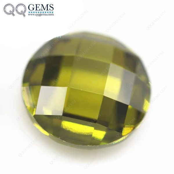 Round Shape Double Checker Board Cut Multi Color Cubic Zirconia Loose Gems - Image 2