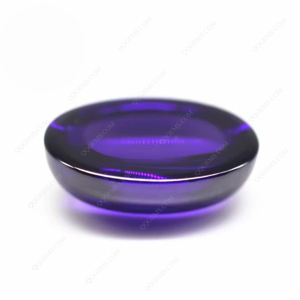 Violet/D-violet Color Cubic Zirconia Loose Gems Synthetic Oval Shape Cabochon CZ Stones - Image 2
