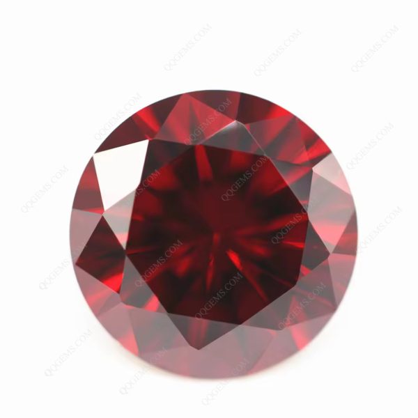 Garnet/dark Garnet 5A Cubic Zirconia Loose Gemstones Synthetic Round CZ Stone - Image 5