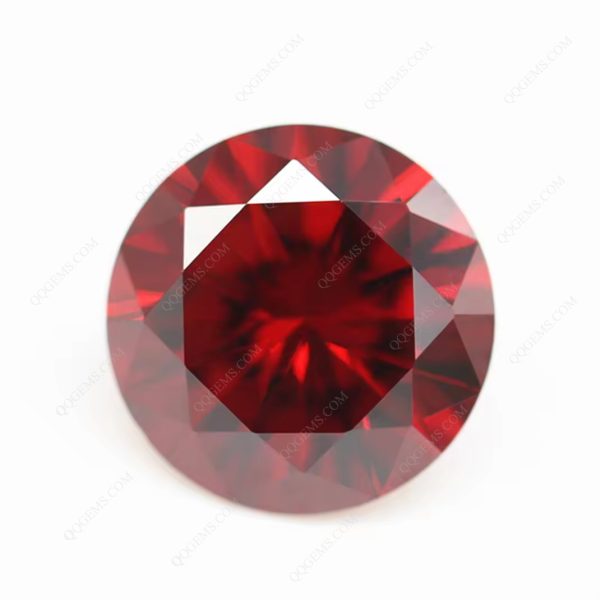Garnet/dark Garnet 5A Cubic Zirconia Loose Gemstones Synthetic Round CZ Stone - Image 4