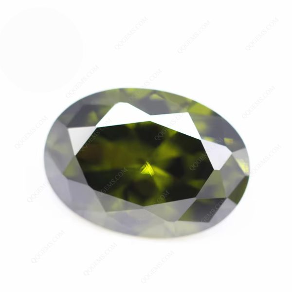 Peridot/D-peridot Cubic Zirconia Loose Gems Synthetic Faceted Oval Cut CZ Stones - Image 4
