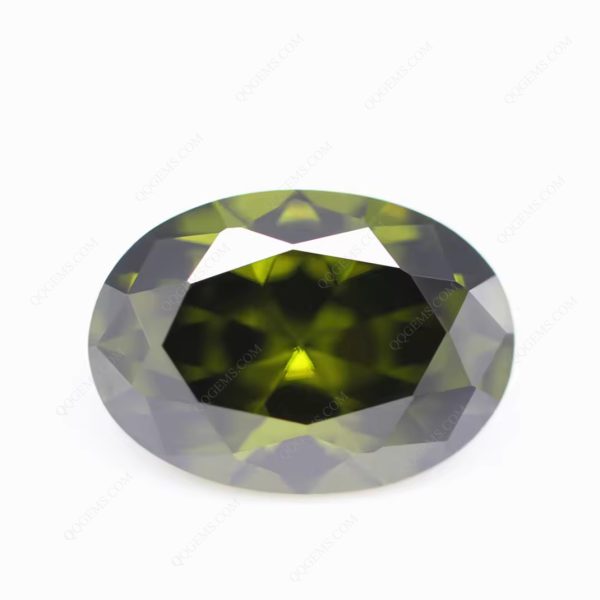 Peridot/D-peridot Cubic Zirconia Loose Gems Synthetic Faceted Oval Cut CZ Stones - Image 2
