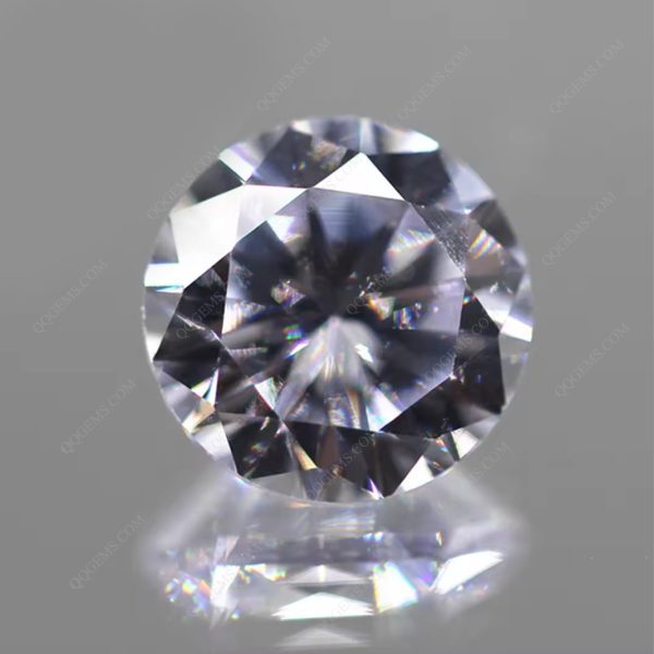 Brilliant Cut White Colorless Cubic Zirconia Loose Gemstones Artificial Round Shape CZ Gemstones - Image 2