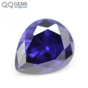 L-tanzanite/tanzanite Cubic Zirconia Loose Gems Artificial Pear Cut CZ Stones