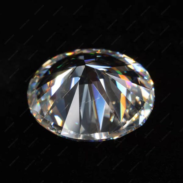 White Color Cubic Zirconia Loose Gems Synthetic Oval Machine Cut CZ Stones - Image 4