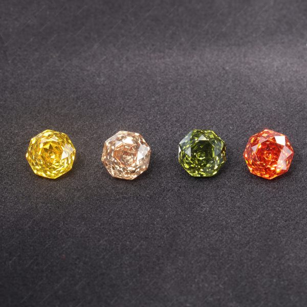 Round Rose Cut Multi-color Cubic Zirconia Loose Gemstones Artificial Rose Shape CZ Gemstones - Image 11