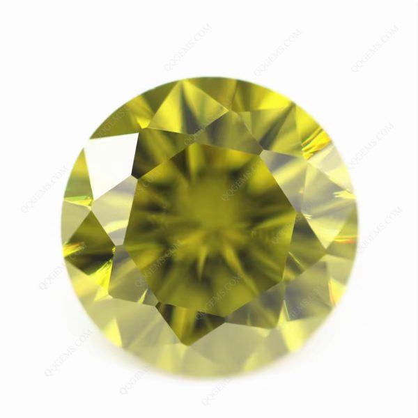 Round Cut Peridot/dark Peridot Cubic Zirconia Loose Gems Artificial CZ Stones - Image 5
