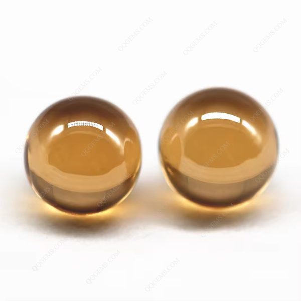 Champagne/dark champagne 5A Cubic Zirconia Loose Gems Synthetic Round Sphere Shape CZ Stones - Image 3