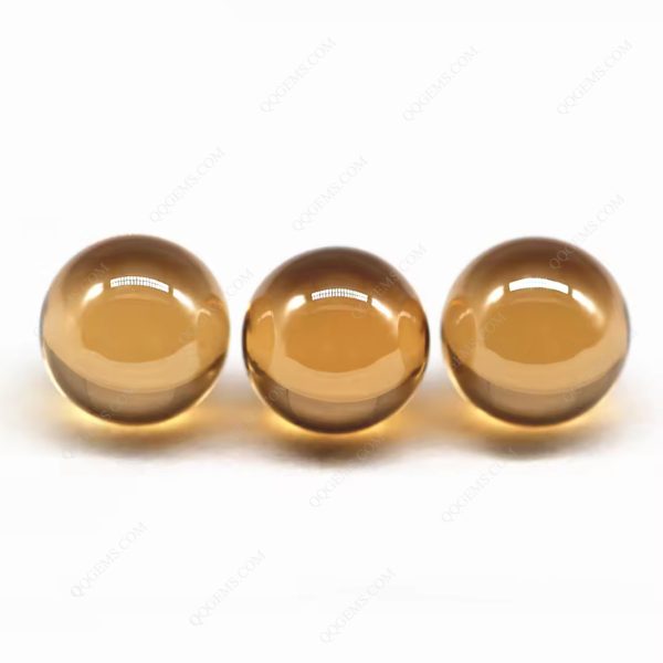 Champagne/dark champagne 5A Cubic Zirconia Loose Gems Synthetic Round Sphere Shape CZ Stones - Image 4