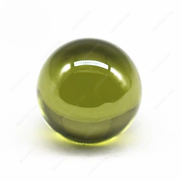 Peridot/dark Peridot Cubic Zirconia Loose Gems Synthetic Round Ball Shape CZ Stone Beads - Image 3