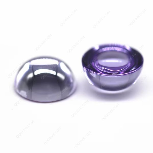 Lavender Cubic Zirconia Loose Gems Round Cabochon Cut CZ Stones - Image 5