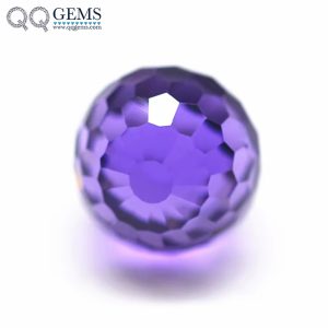 Violet/D-violet Cubic Zirconia Beads Gems Artificial Faceted Ball Beads CZ Stones
