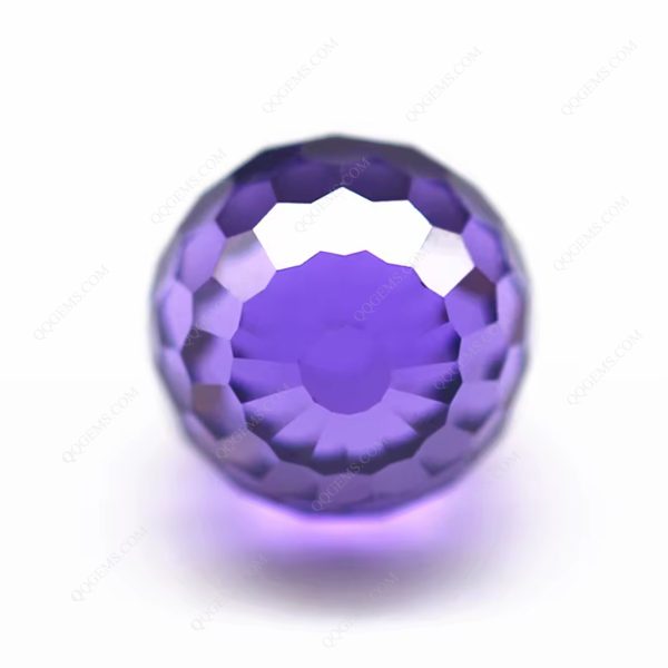 Violet/D-violet Cubic Zirconia Beads Gems Artificial Faceted Ball Beads CZ Stones - Image 4