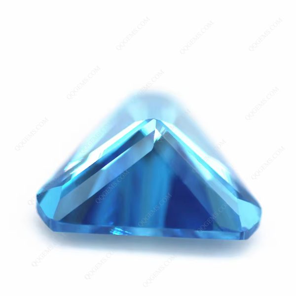 Triangle Cut Corner Aqua Blue/blue Topaz Cubic Zirconia Loose Gemstones - Image 2