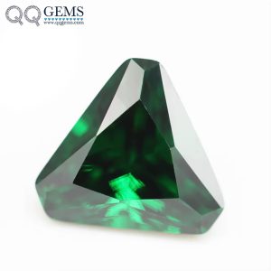 Triangle Cut Corner Light Green/emerald Green Cubic Zirconia Triangle Shape Corner CZ Stones 