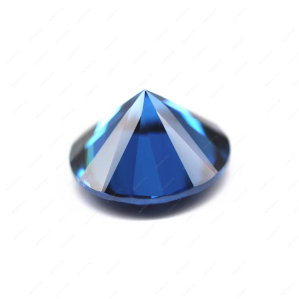 Round Machine Cut Sapphire Blue Cubic Zirconia Loose Gemstones Synthetic CZ Stones - Image 5