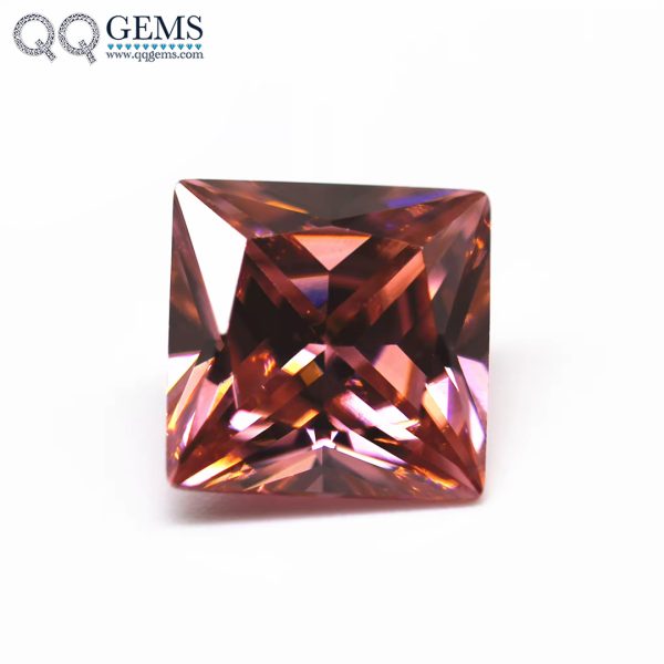 Light Rhodolite/rhodolite Cubic Zirconia Gemstone Synthetic square CZ Zircon Gems