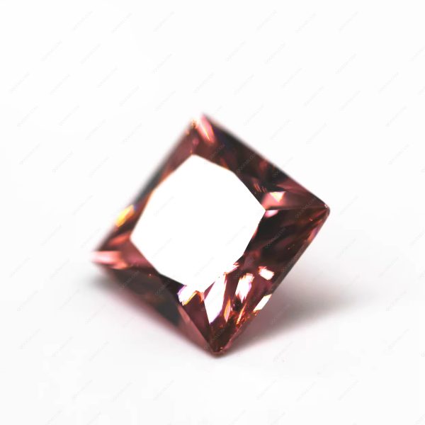 Light Rhodolite/rhodolite Cubic Zirconia Gemstone Synthetic square CZ Zircon Gems - Image 5