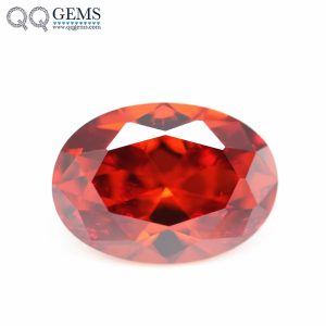 Garnet/D-garnet Cubic Zirconia Loose Gems Synthetic Oval Shape Faceted Cut CZ Stones