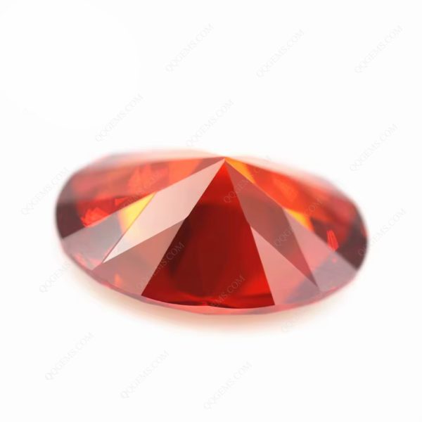 Garnet/D-garnet Cubic Zirconia Loose Gems Synthetic Oval Shape Faceted Cut CZ Stones - Image 2
