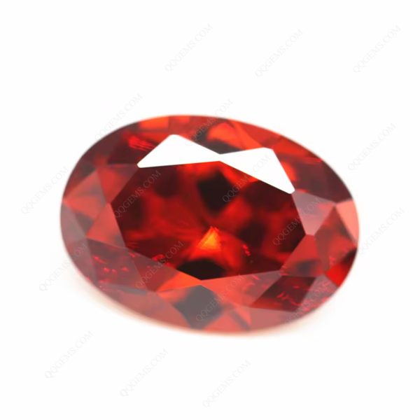 Garnet/D-garnet Cubic Zirconia Loose Gems Synthetic Oval Shape Faceted Cut CZ Stones - Image 4