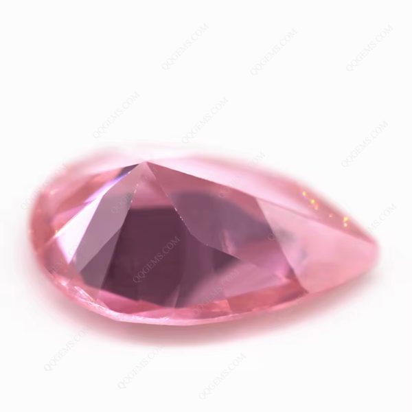 Pear Cut Pink Cubic Zirconia Loose Gems Synthetic Pear Shape Diamond Cut CZ Stones - Image 4