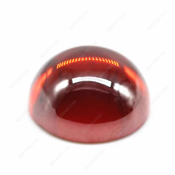 Orange/orange Red Cubic Zirconia Loose Gems Synthetic Round Cabochon CZ Stones - Image 4