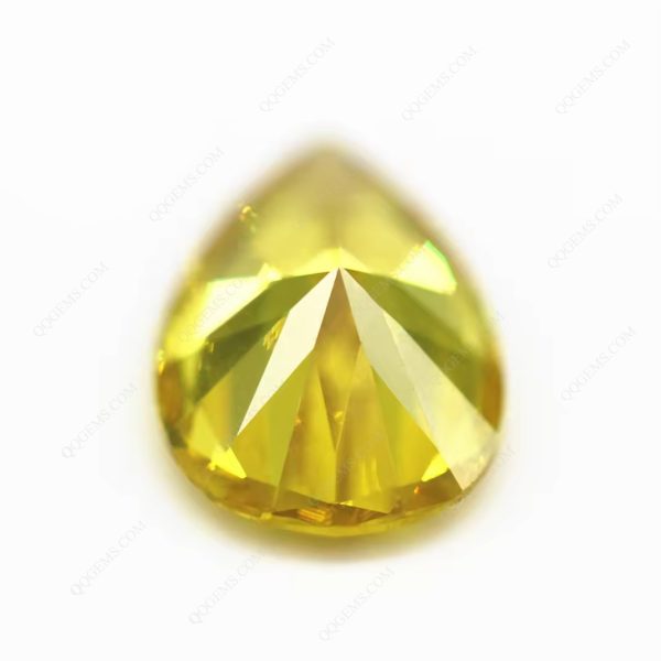Pear Cut Olive Color Cubic Zirconia Loose Gemstone Synthetic Diamond Cut Pear Shape CZ Stones - Image 5