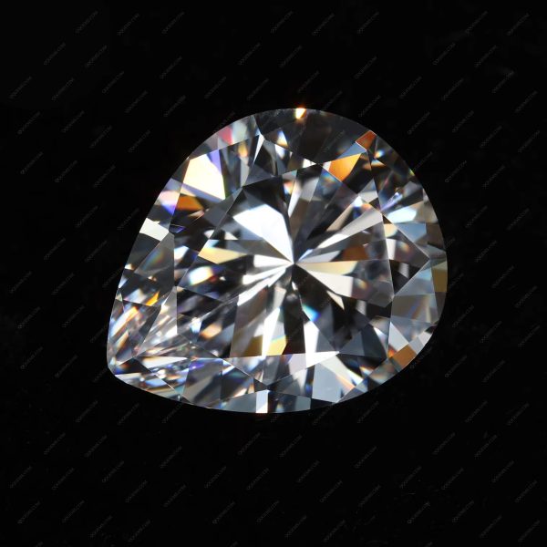 White Color Cubic Zirconia Gemstones Synthetic Diamond Cut Pear Shape CZ Stones - Image 5