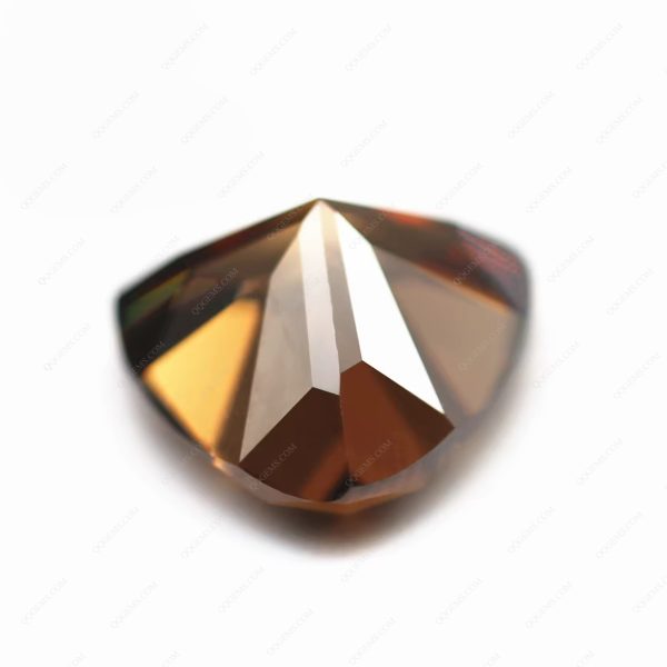 Coffee/D-coffee Cubic Zirconia Loose Gems Synthetic Faceted Cut Trillion Shape CZ Stones  - Image 2