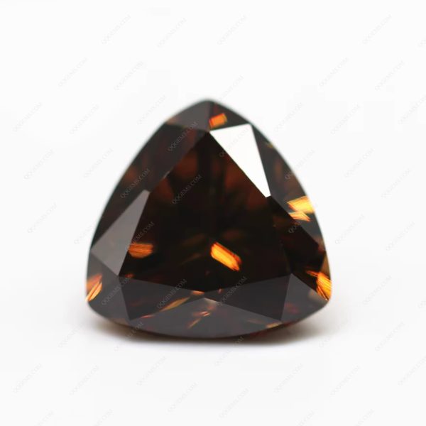 Coffee/D-coffee Cubic Zirconia Loose Gems Synthetic Faceted Cut Trillion Shape CZ Stones  - Image 4