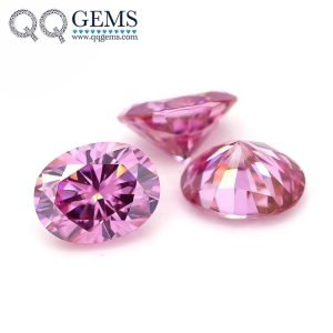 Oval Cut Loose Gems Vvs1 Moissanite Gems pink Plated Factory Sale Price pink Moissanite Diamond
